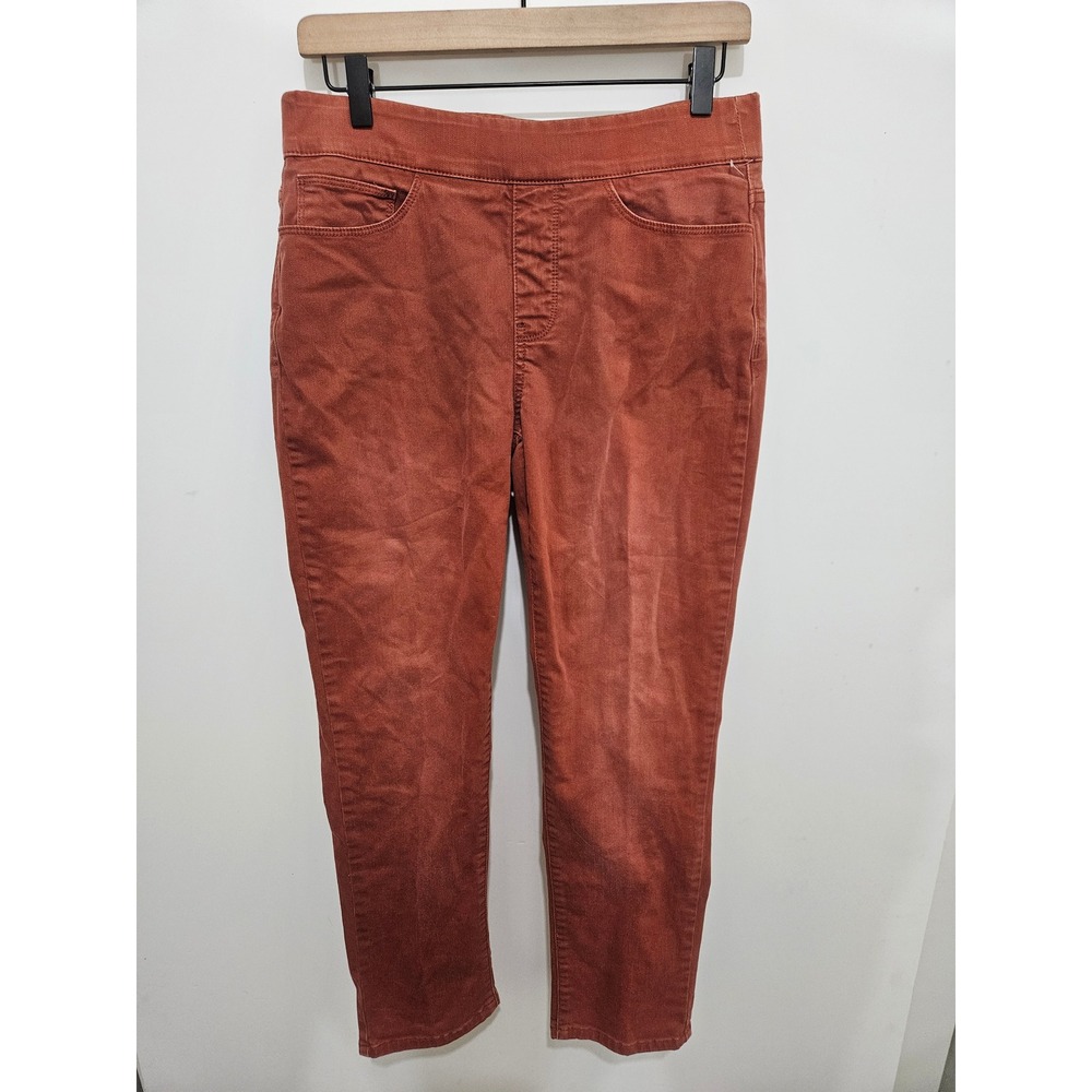 Soft Surroundings Terracotta Rust Pull On Straight Leg Pants PS Petite Small